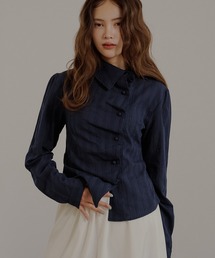 gather design shirt blouse / ギャザーデザインブラウス