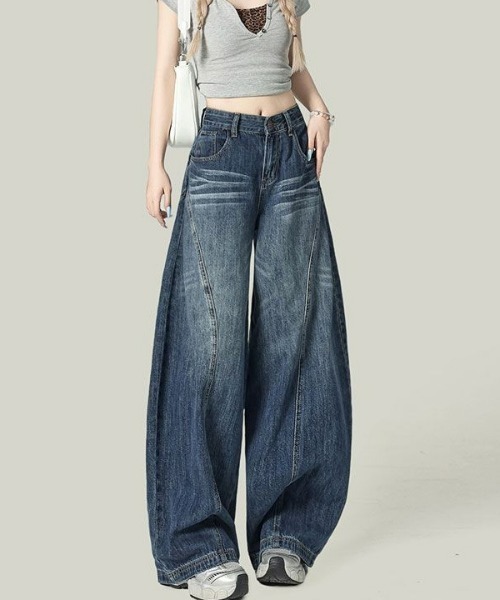 REBALANCE（リバランス）の「カーブドデニム（デニムパンツ・レディース・A・X-LARGE/LARGE/MEDIUM）」の3枚目の写真
