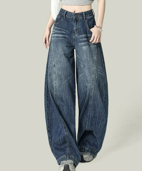 REBALANCE（リバランス）の「カーブドデニム（デニムパンツ・レディース・A・X-LARGE/LARGE/MEDIUM）」の5枚目の写真