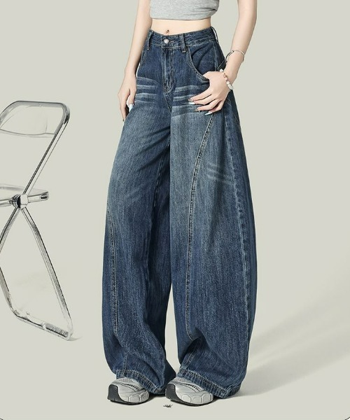 REBALANCE（リバランス）の「カーブドデニム（デニムパンツ・レディース・A・X-LARGE/LARGE/MEDIUM）」の6枚目の写真