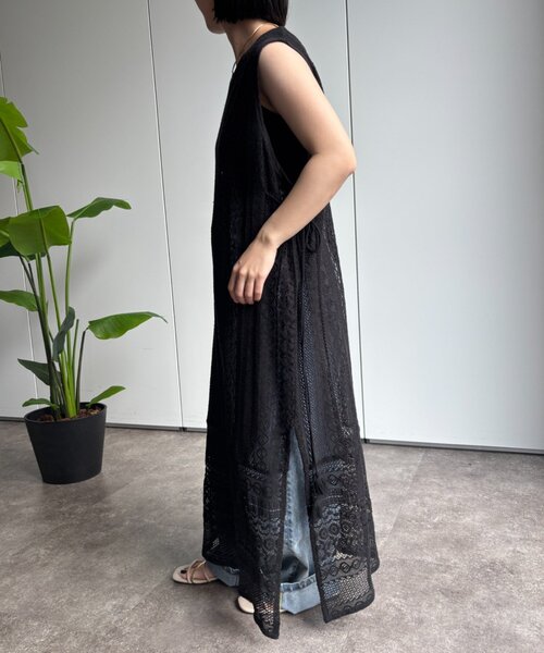Jena espace merveilleux(ジェナ エスパスメルヴェイユ)の「レースロングジレ(ワンピース・レディース・オフホワイト/ブラック・FREE)」の7枚目の写真