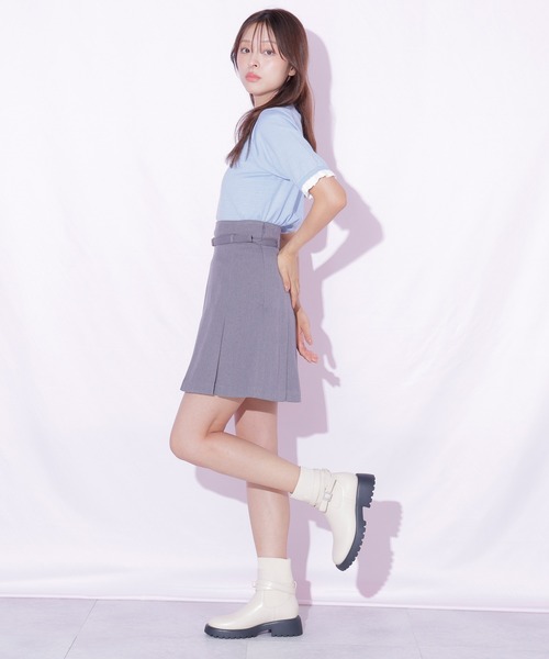 JILL by JILL STUART(ジルバイジルスチュアート)の「ダブルベルトショートブーツ(ブーツ・レディース・ブラック/ホワイト・SMALL/MEDIUM/LARGE)」の21枚目の写真