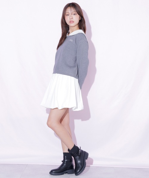 JILL by JILL STUART(ジルバイジルスチュアート)の「ダブルベルトショートブーツ(ブーツ・レディース・ブラック/ホワイト・SMALL/MEDIUM/LARGE)」の18枚目の写真