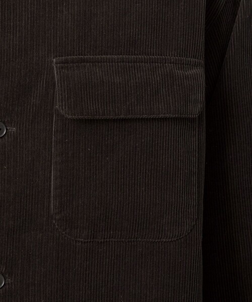green label relaxing(グリーンレーベルリラクシング)の「FINE BASIC スビン コーデュロイ CPO 長袖 シャツ(シャツ/ブラウス・メンズ・ダークブラウン/ダークグレー・M/L/XL)」の16枚目の写真