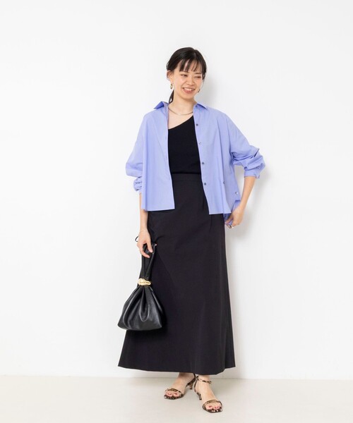 NOLLEY’S(ノーリーズ)の「《防シワ/2WAYストレッチ》ウォッシャブルサイドスピンドルアレンジスカート(スカート・レディース・ベージュ/ブラック・36/38)」の3枚目の写真