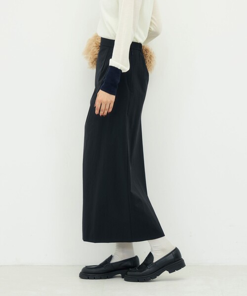 NOLLEY’S(ノーリーズ)の「《防シワ/2WAYストレッチ》ウォッシャブルサイドスピンドルアレンジスカート(スカート・レディース・ベージュ/ブラック・36/38)」の18枚目の写真