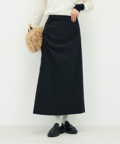 NOLLEY’S(ノーリーズ)の「《防シワ/2WAYストレッチ》ウォッシャブルサイドスピンドルアレンジスカート(スカート・レディース・ベージュ/ブラック・36/38)」の19枚目の写真
