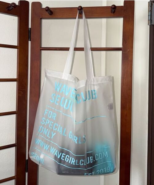 WAVEGIRL(ウェーブガール)の「W jelly bag (4color)(エコバッグ/サブバッグ・レディース・クリア/イエロー/PINK/パープル・FREE)」の9枚目の写真