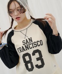 【HELLO.SANFRANCISCO】ワッフルロゴチュールフーディチュニック