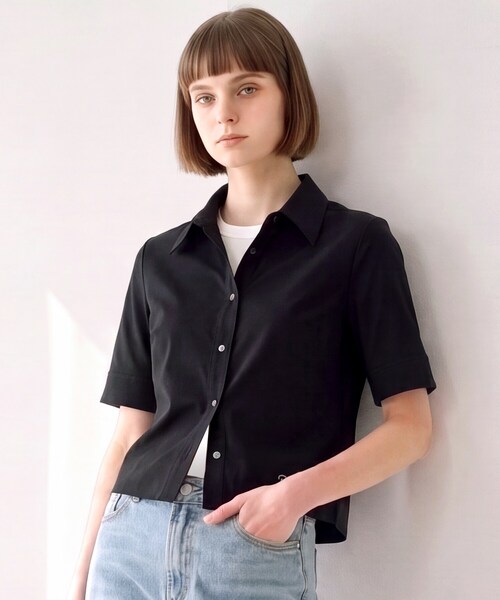 DRESSTERIOR(ドレステリア)の「【接触冷感/抗菌防臭/消臭】ICE CLEAR COTTON ハーフスリーブシャツ(Tシャツ/カットソー・レディース・ブラック/ホワイト/ブラウン系その他・36/38)」の9枚目の写真