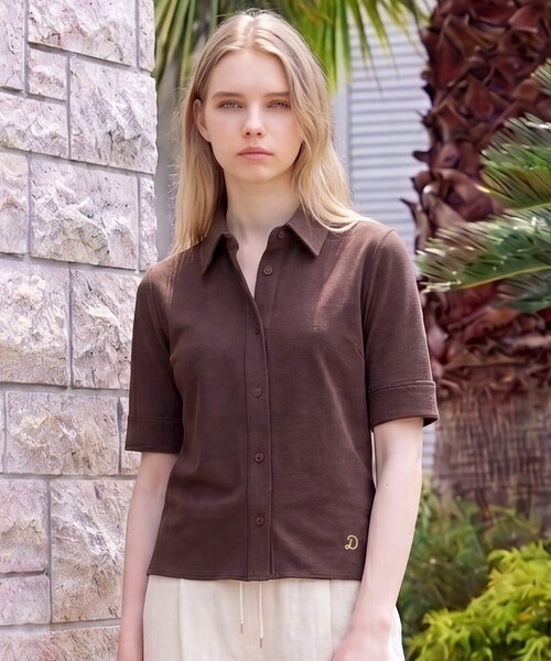 DRESSTERIOR(ドレステリア)の「【接触冷感/抗菌防臭/消臭】ICE CLEAR COTTON ハーフスリーブシャツ(Tシャツ/カットソー・レディース・ブラック/ホワイト/ブラウン系その他・36/38)」の14枚目の写真