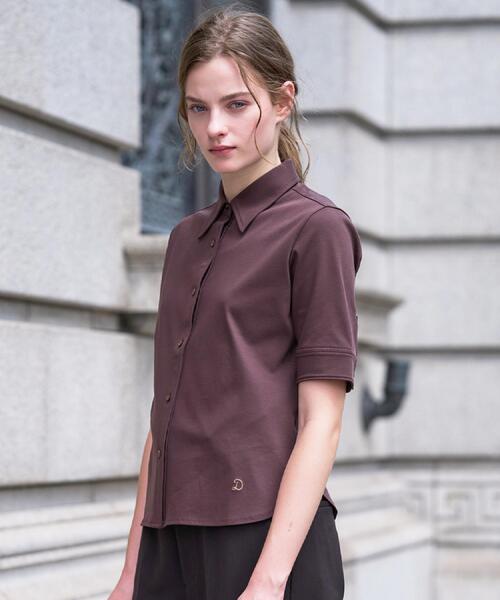 DRESSTERIOR(ドレステリア)の「【接触冷感/抗菌防臭/消臭】ICE CLEAR COTTON ハーフスリーブシャツ(Tシャツ/カットソー・レディース・ブラック/ホワイト/ブラウン系その他・36/38)」の16枚目の写真