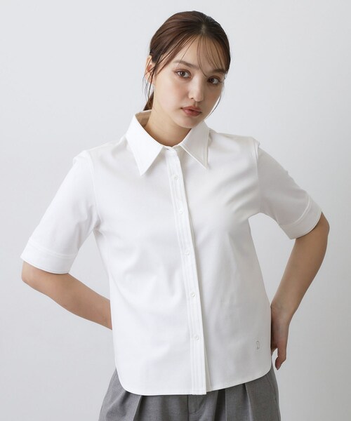 DRESSTERIOR(ドレステリア)の「【接触冷感/抗菌防臭/消臭】ICE CLEAR COTTON ハーフスリーブシャツ(Tシャツ/カットソー・レディース・ブラック/ホワイト/ブラウン系その他・36/38)」の20枚目の写真