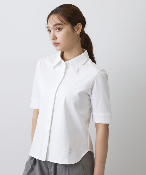 DRESSTERIOR(ドレステリア)の「【接触冷感/抗菌防臭/消臭】ICE CLEAR COTTON ハーフスリーブシャツ(Tシャツ/カットソー・レディース・ブラック/ホワイト/ブラウン系その他・36/38)」の21枚目の写真