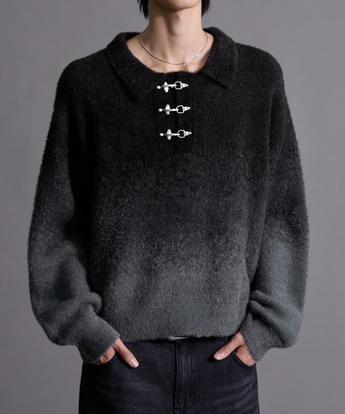 CLEL】Giza Cotton Docking Polo shirt / ギザコットン ドッキング