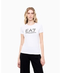 <オンライン限定>【エンポリオ アルマーニ EA7】ウィメンズ スリムフィット コットンTシャツ Logo Series