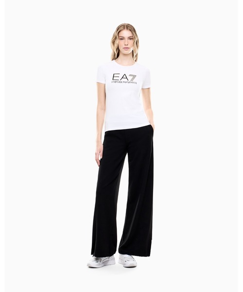 EMPORIO ARMANI EA7（エンポリオアルマーニイーエーセブン）の「<オンライン限定>【エンポリオ アルマーニ EA7】ウィメンズ スリムフィット コットンTシャツ Logo Series（Tシャツ/カットソー・レディース・ホワイト・LARGE/MEDIUM/SMALL/X-LARGE/X-SMALL）」の3枚目の写真