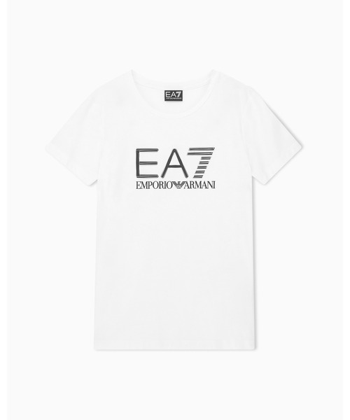 EMPORIO ARMANI EA7（エンポリオアルマーニイーエーセブン）の「<オンライン限定>【エンポリオ アルマーニ EA7】ウィメンズ スリムフィット コットンTシャツ Logo Series（Tシャツ/カットソー・レディース・ホワイト・LARGE/MEDIUM/SMALL/X-LARGE/X-SMALL）」の4枚目の写真