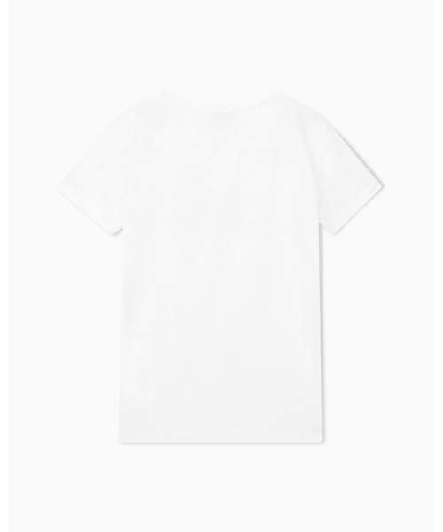 EMPORIO ARMANI EA7（エンポリオアルマーニイーエーセブン）の「<オンライン限定>【エンポリオ アルマーニ EA7】ウィメンズ スリムフィット コットンTシャツ Logo Series（Tシャツ/カットソー・レディース・ホワイト・LARGE/MEDIUM/SMALL/X-LARGE/X-SMALL）」の5枚目の写真