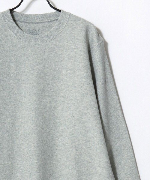 HANES(ヘインズ)の「Hanes/へインズ SWEATS SHIRO/シロ 白 ホワイト KURO/クロ 黒 ブラック MOKU/モク 杢 グレー 裏毛 無地 クルーネック スウェット トレーナー/レディース メンズ(スウェット・メンズ・グレー/ホワイト/ブラック・M/L/XL)」の9枚目の写真