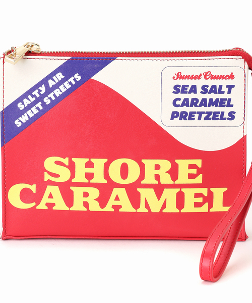 SKIN(スキン)の「【SKIN/スキン】CARAMEL POUCH(クラッチバッグ・レディース・レッド・FREE)」の2枚目の写真