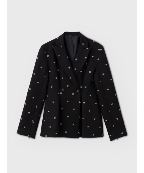 EIMY ISTOIRE（エイミーイストワール）の「SLIT SLEEVE TAILORED JACKET（テーラードジャケット・レディース・チャコールグレー/オフホワイト/マルチ・FREE）」の6枚目の写真