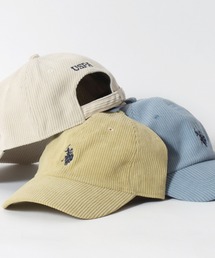 U.S. POLO ASSN.（ユーエスポロアッスン）の「U.S. POLO ASSN./ユーエスポロアッスン コーデュロイ ピーチ加工 ワンポイント刺繍 キャップ 帽子 レディース メンズ（キャップ）」