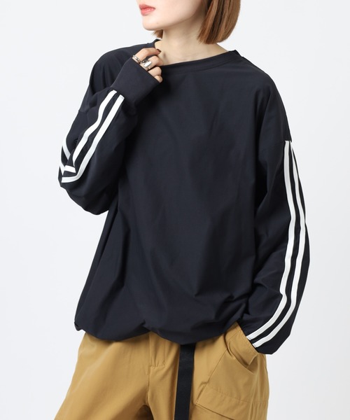 FUNALIVE（ファンアライブ）の「ドローコード付きBIGロンT（Tシャツ/カットソー・メンズ・ブラック×ホワイト/チャコールグレー/ベージュ/ブラック×ブラック/ブラック/オフホワイト/カーキ・XL/L/M）」の3枚目の写真
