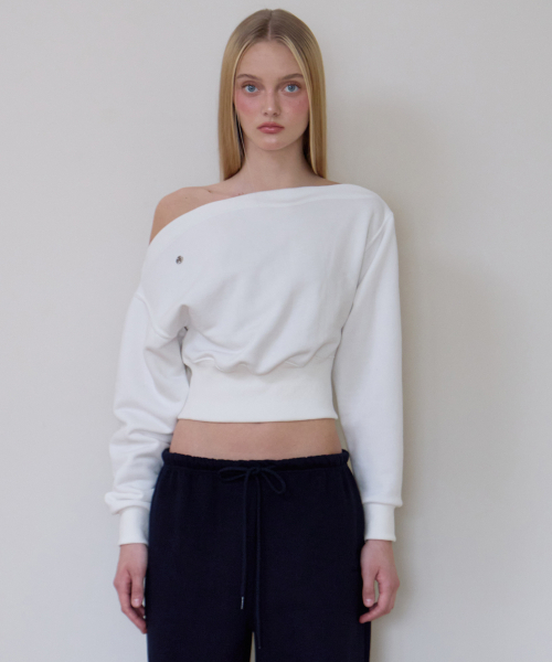 ROSEFRANTZ（ロゼフランツ）の「Crop Off Shoulder Sweatshirt [Ivory]（スウェット・レディース・アイボリー・OS）」の2枚目の写真