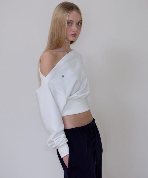 ROSEFRANTZ（ロゼフランツ）の「Crop Off Shoulder Sweatshirt [Ivory]（スウェット・レディース・アイボリー・OS）」の10枚目の写真