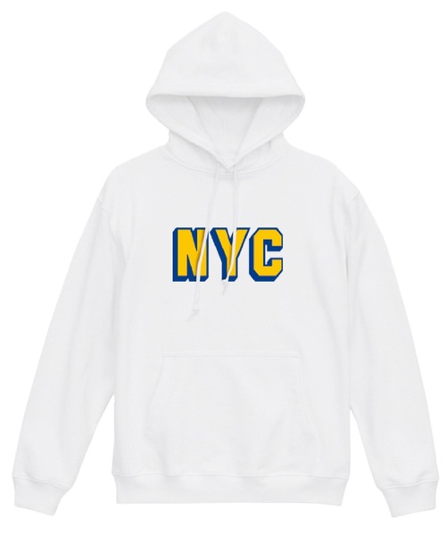Ol' Basics（オールベーシックス）の「Ol' Basics（オール・ベーシックス） プルパーカー スウェット NYC ロゴ プリント 裏毛 トップス メンズ ユニセックス（パーカー・メンズ・グレー系1/ホワイト系1/ホワイト系2/グレー系2・M/L/XL）」の2枚目の写真