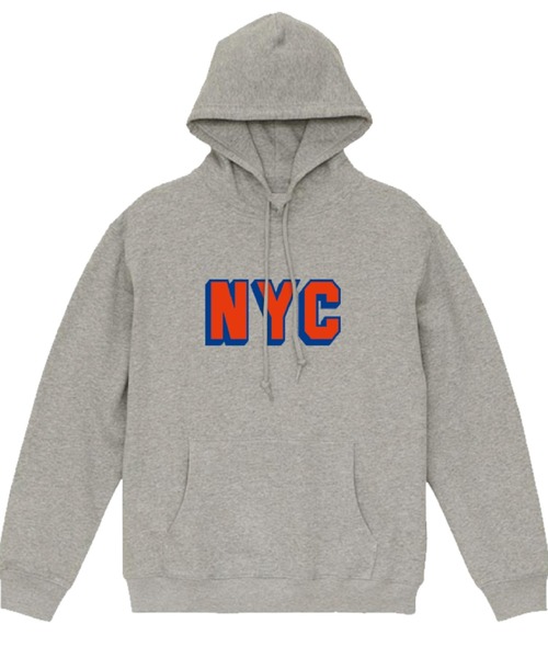 Ol' Basics（オールベーシックス）の「Ol' Basics（オール・ベーシックス） プルパーカー スウェット NYC ロゴ プリント 裏毛 トップス メンズ ユニセックス（パーカー・メンズ・グレー系1/ホワイト系1/ホワイト系2/グレー系2・M/L/XL）」の3枚目の写真