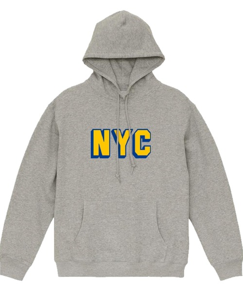 Ol' Basics（オールベーシックス）の「Ol' Basics（オール・ベーシックス） プルパーカー スウェット NYC ロゴ プリント 裏毛 トップス メンズ ユニセックス（パーカー・メンズ・グレー系1/ホワイト系1/ホワイト系2/グレー系2・M/L/XL）」の4枚目の写真