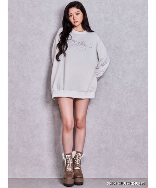 GYDA(ジェイダ)の「chainレースアップボアショートブーツ(ブーツ・レディース・ベージュ/ブラック・LARGE/MEDIUM/SMALL)」の8枚目の写真