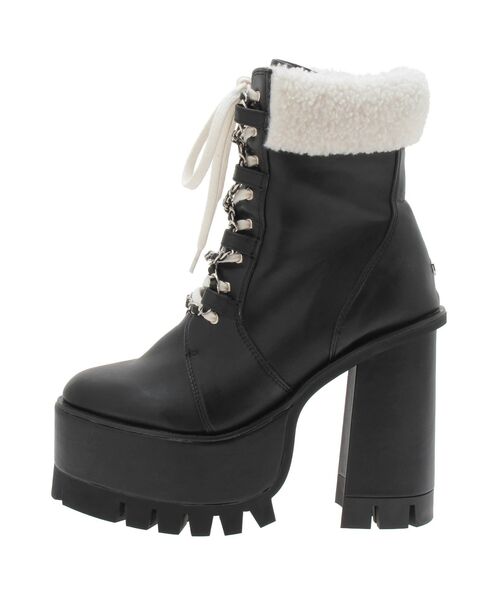 GYDA(ジェイダ)の「chainレースアップボアショートブーツ(ブーツ・レディース・ベージュ/ブラック・LARGE/MEDIUM/SMALL)」の11枚目の写真