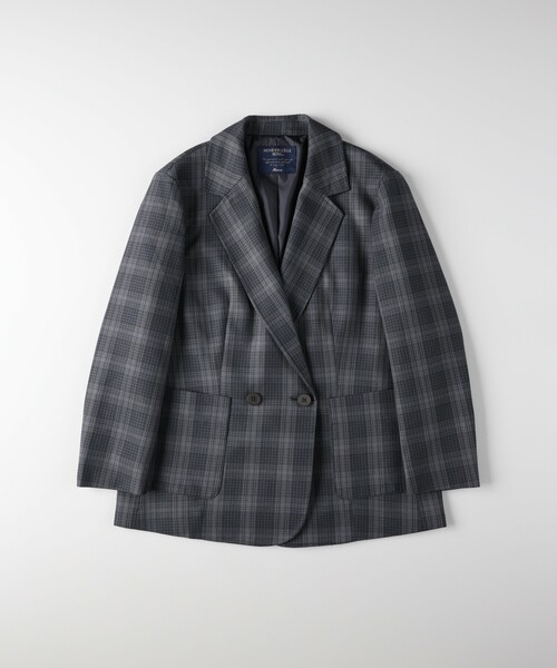 HONEYSUCKLE ROSE(ハニーサックルローズ)の「へリンボンテーラードジャケット(テーラードジャケット・レディース・ブラック/グレー系1/ダークブラウン・04/05)」の7枚目の写真