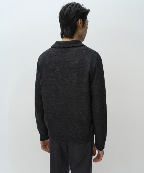 MUSINSA STANDARD（ムシンサスタンダード）の「[プラス] アルパカブレンドカラードカーディガン [チャコールグレー]（カーディガン/ボレロ・メンズ・その他・MEDIUM/X-LARGE/2XL）」の3枚目の写真