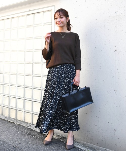 Ehre style(エーレスタイル)の「苦手さんへ。挑戦できるレオパードプリーツスカート(スカート・レディース・ベージュ/ブラック・FREE)」の11枚目の写真