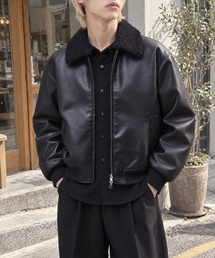 M A S U / エムエーエスユー】DIAMOND-CUT LEATHER JACKET