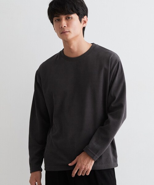 THE SHOP TK (ザ ショップ ティーケー )の「【洗濯機OK】カノコ編み 長袖Tシャツ(Tシャツ/カットソー・メンズ・オフホワイト/チャコールグレー/ボルドー/ネイビー・01/02/04/03)」の11枚目の写真