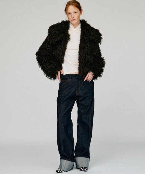 PRANK PROJECT（プランクプロジェクト）の「【2026Winter Pre-Order】ウォッシャブルウールカシュクールトップ / Washable Wool Cache-Coeur Top（その他トップス・レディース・ブラック/チャコールグレー/ホワイト・FREE）」の5枚目の写真
