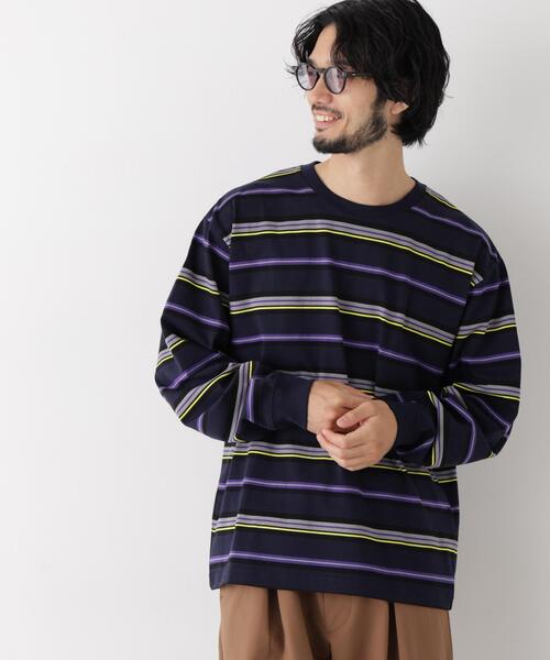 NANO universe(ナノユニバース)の「コーマコットン先染めボーダーTシャツ 長袖(Tシャツ/カットソー・メンズ・その他2/その他1/その他3・L/S/M)」の3枚目の写真