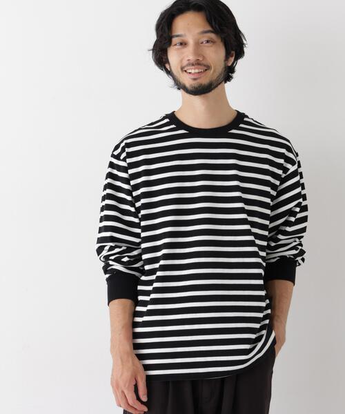 NANO universe(ナノユニバース)の「コーマコットン先染めボーダーTシャツ 長袖(Tシャツ/カットソー・メンズ・その他2/その他1/その他3・L/S/M)」の11枚目の写真