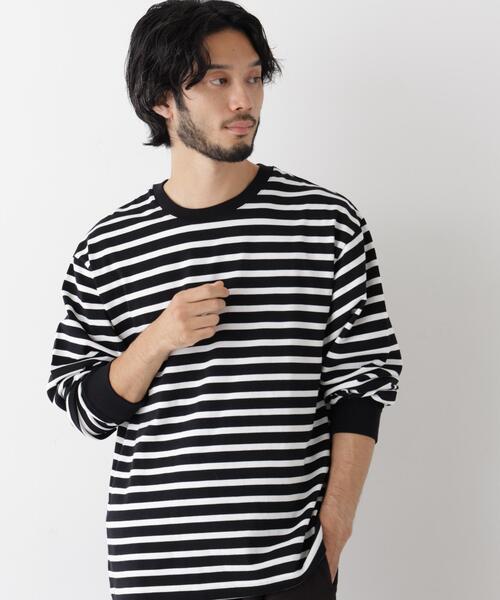 NANO universe(ナノユニバース)の「コーマコットン先染めボーダーTシャツ 長袖(Tシャツ/カットソー・メンズ・その他2/その他1/その他3・L/S/M)」の12枚目の写真