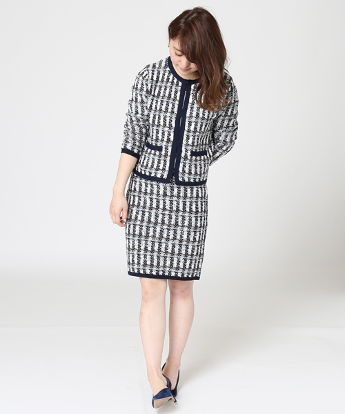 LIMITLESS LUXURY（リミットレスラグジュアリー）の「ツィードMIXニットカーディガン◆（カーディガン/ボレロ・レディース・キャメル/ブルー・FREE）」の12枚目の写真