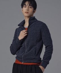 DRUNKTXT（ドランクテキスト）の「Slim-Fit Two-Tone Knit Zip-Up [Navy]（ニット/セーター）」