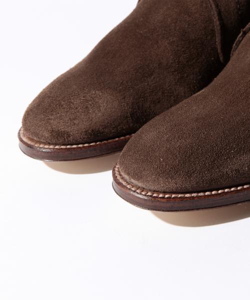 ALDEN（オールデン）の「ALDEN / 別注 SUEDE CHUKKA BOOTS (アンライニング仕様)（ブーツ・メンズ・ネイビー/ダークブラウン・7inch/6.5inch/8inch/7.5inch/8.5inch）」の4枚目の写真