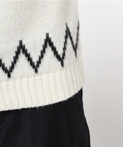 Heather（ヘザー）の「ノルディックガラ＊ニットプルオーバー（ニット/セーター・レディース・アイボリー/ダークブラウン/ネイビー・FREE）」の10枚目の写真