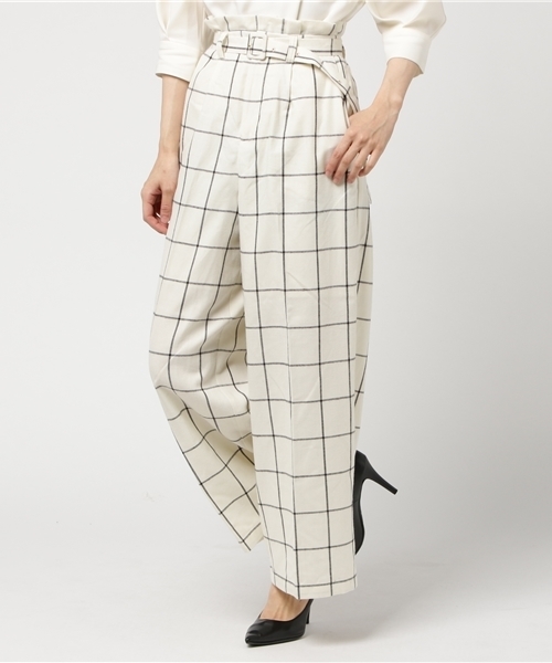 one after another NICE CLAUP（ワンアフターアナザーナイスクラップ）の「タックワイドＰＴ（その他パンツ・レディース・その他2/その他1/アイボリー/ブラック・FREE）」の17枚目の写真