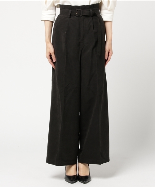 one after another NICE CLAUP（ワンアフターアナザーナイスクラップ）の「タックワイドＰＴ（その他パンツ・レディース・その他2/その他1/アイボリー/ブラック・FREE）」の5枚目の写真